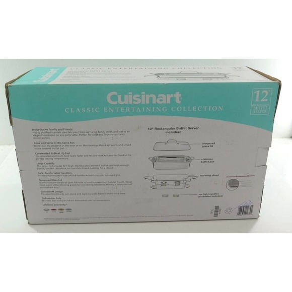 Cuisinart 12" Rectangular Buffet Server NEW NWT - Picture 3 of 3